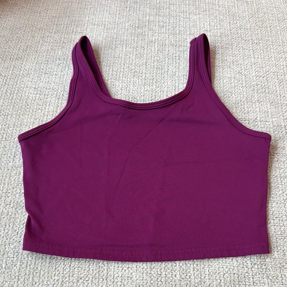 Purple/maroon ish Cropped Tank Top